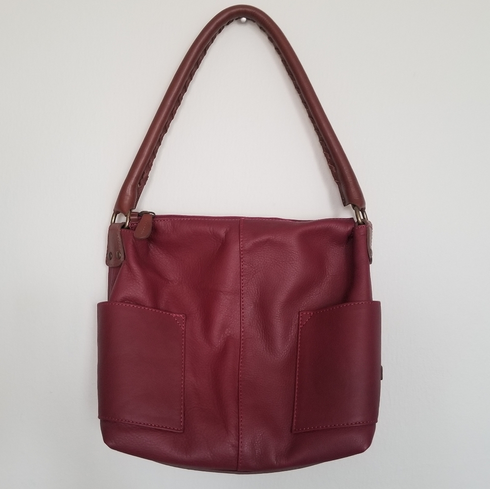 Sundance leather hobo two tone shoulder bag